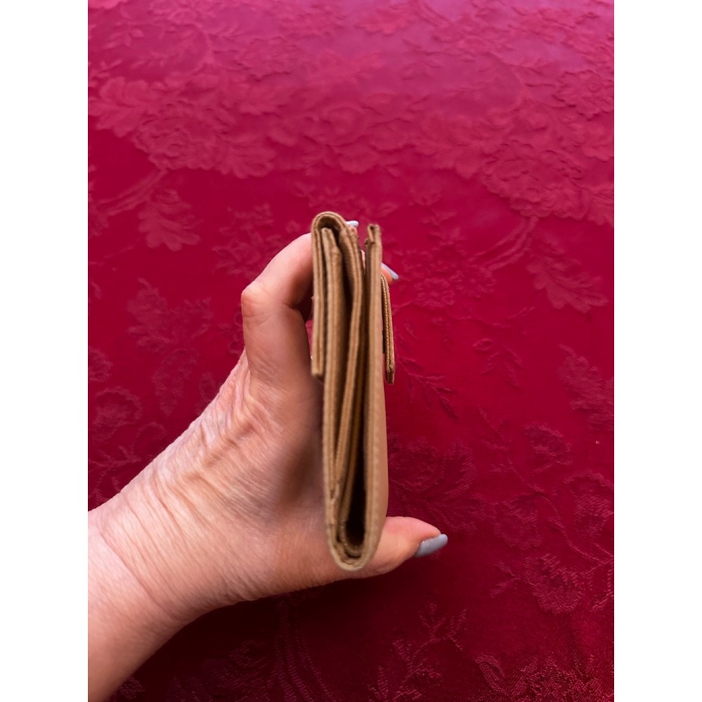 Prada Beige Nylon & Leather Compact Snap Wallet - Picture 9 of 14